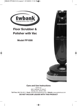 Floor Scrubber & Polisher With