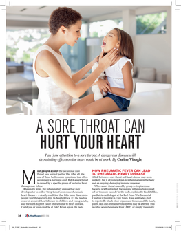 A Sore Throat Can Hurt Your Heart Pay Close Attention to a Sore Throat