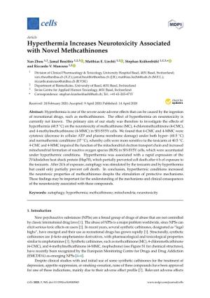 Hyperthermia Increases Neurotoxicity Associated with Novel Methcathinones
