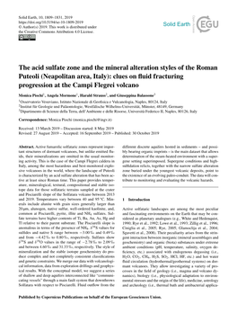 The Acid Sulfate Zone and the Mineral Alteration Styles of the Roman Puteoli