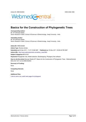 Basics for the Construction of Phylogenetic Trees