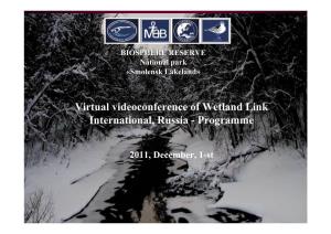 Virtual Videoconference of Wetland Link International, Russia - Programme