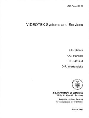 Videotex Systems and Services