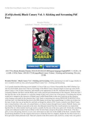 Black Canary Vol. 1: Kicking and Screaming Online