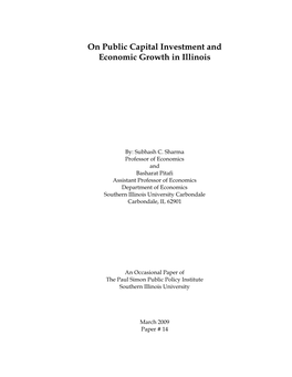 On Public Capital Investment and Economic Growth in Illinois