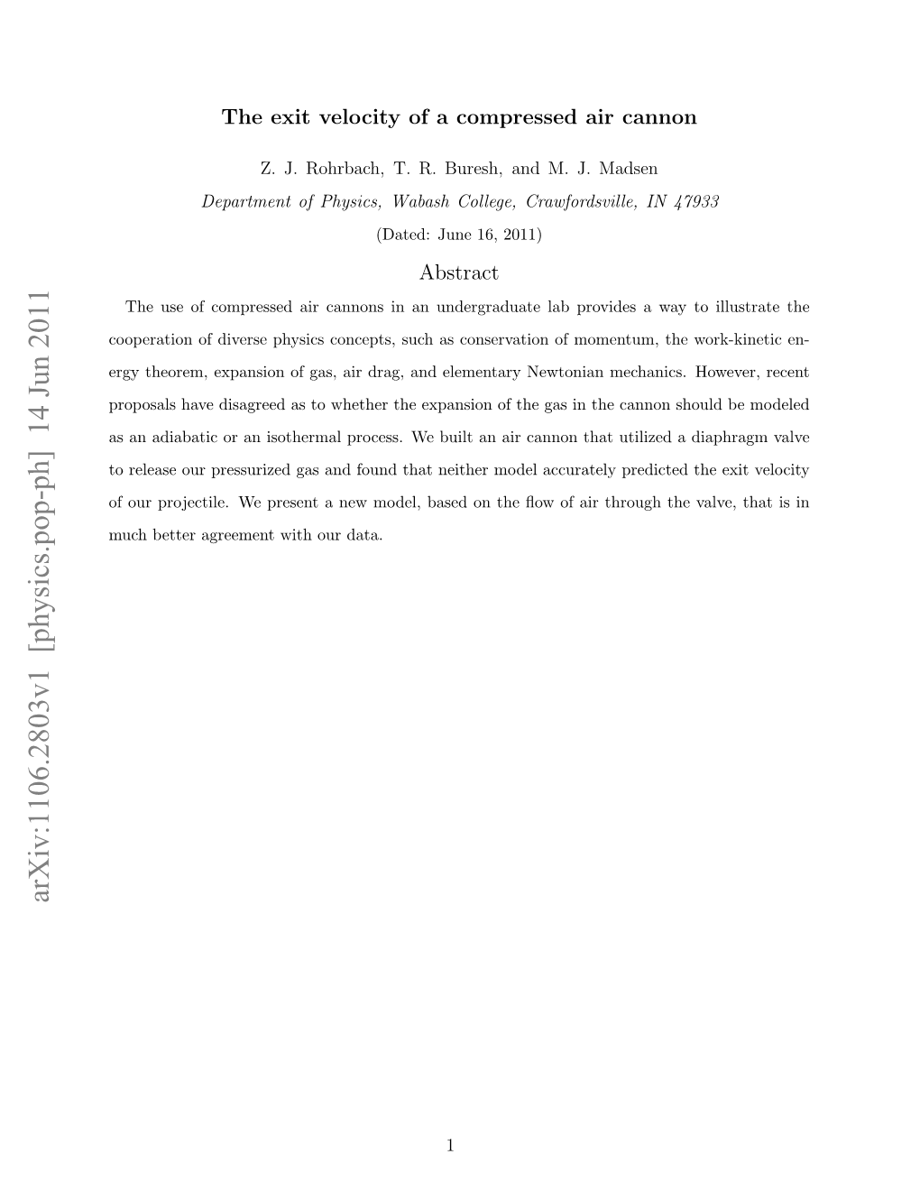 Arxiv:1106.2803V1 [Physics.Pop-Ph] 14 Jun 2011