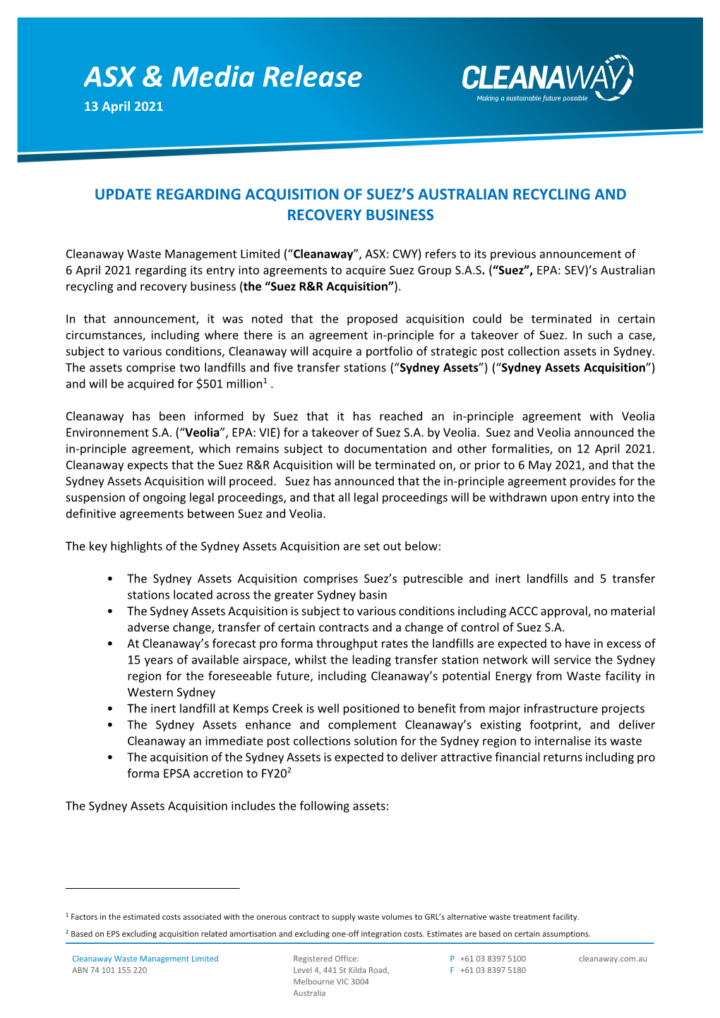 ASX & Media Release