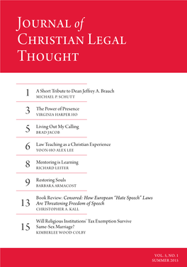 Journal of Christian Legal Thought