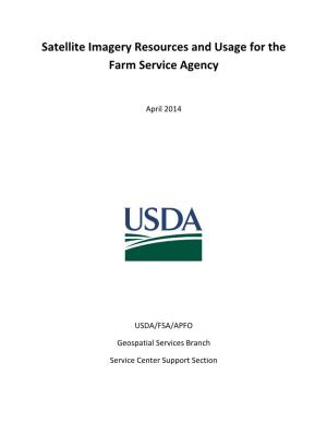 Satellite Imagery Resources and Usage for the Farm Service Agency