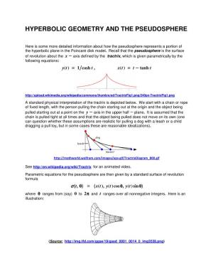 Hyperbolic Geometry and the Pseudosphere