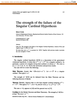 The Strength of the Failure of the Singular Cardinal Hypothesis