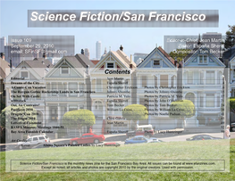 Science Fiction/San Francisco #109 – September 29, 2010 – SF/SF Is the Monthly News Zine for the San Francisco Bay Area –