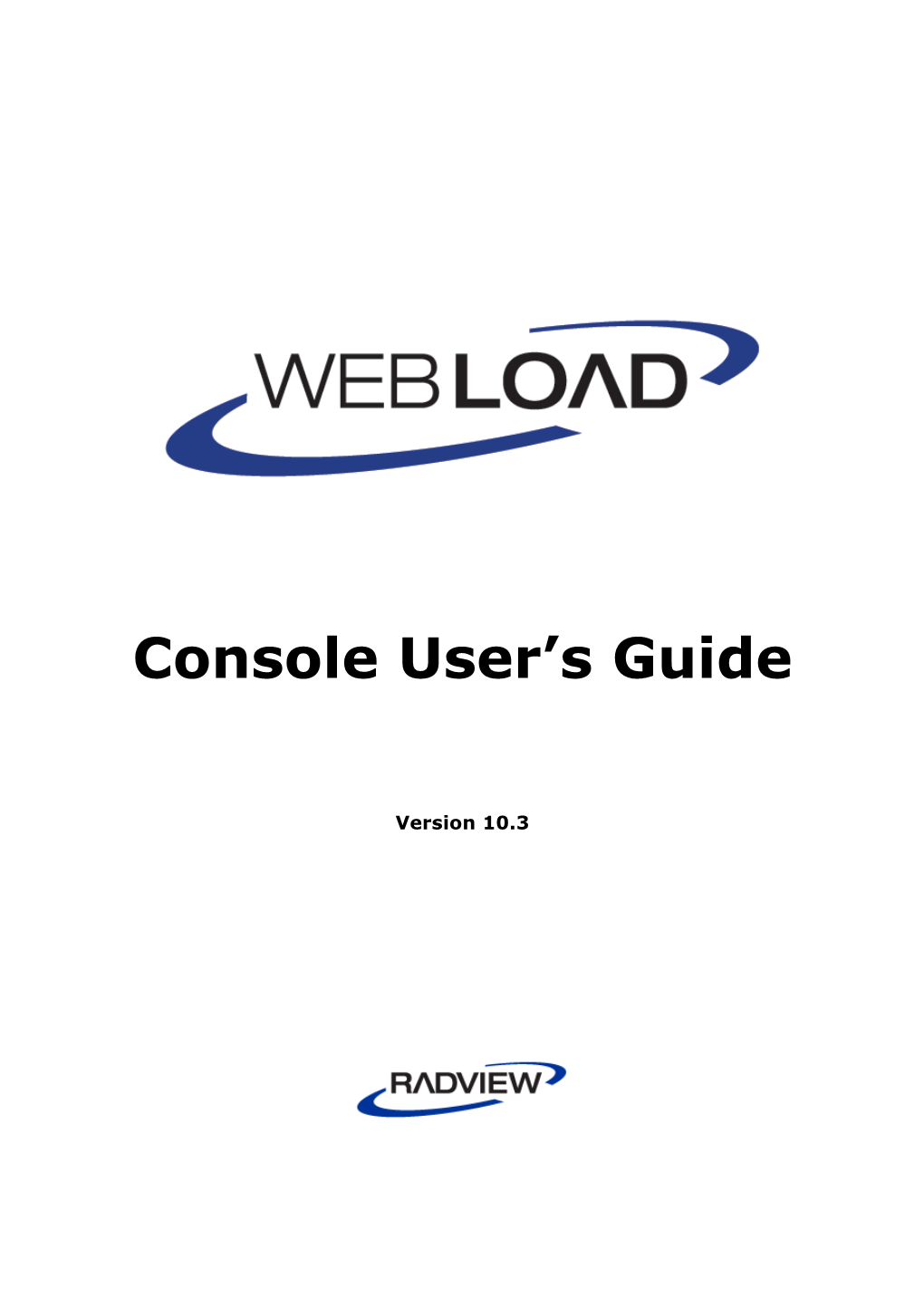 Webload Console User Guide