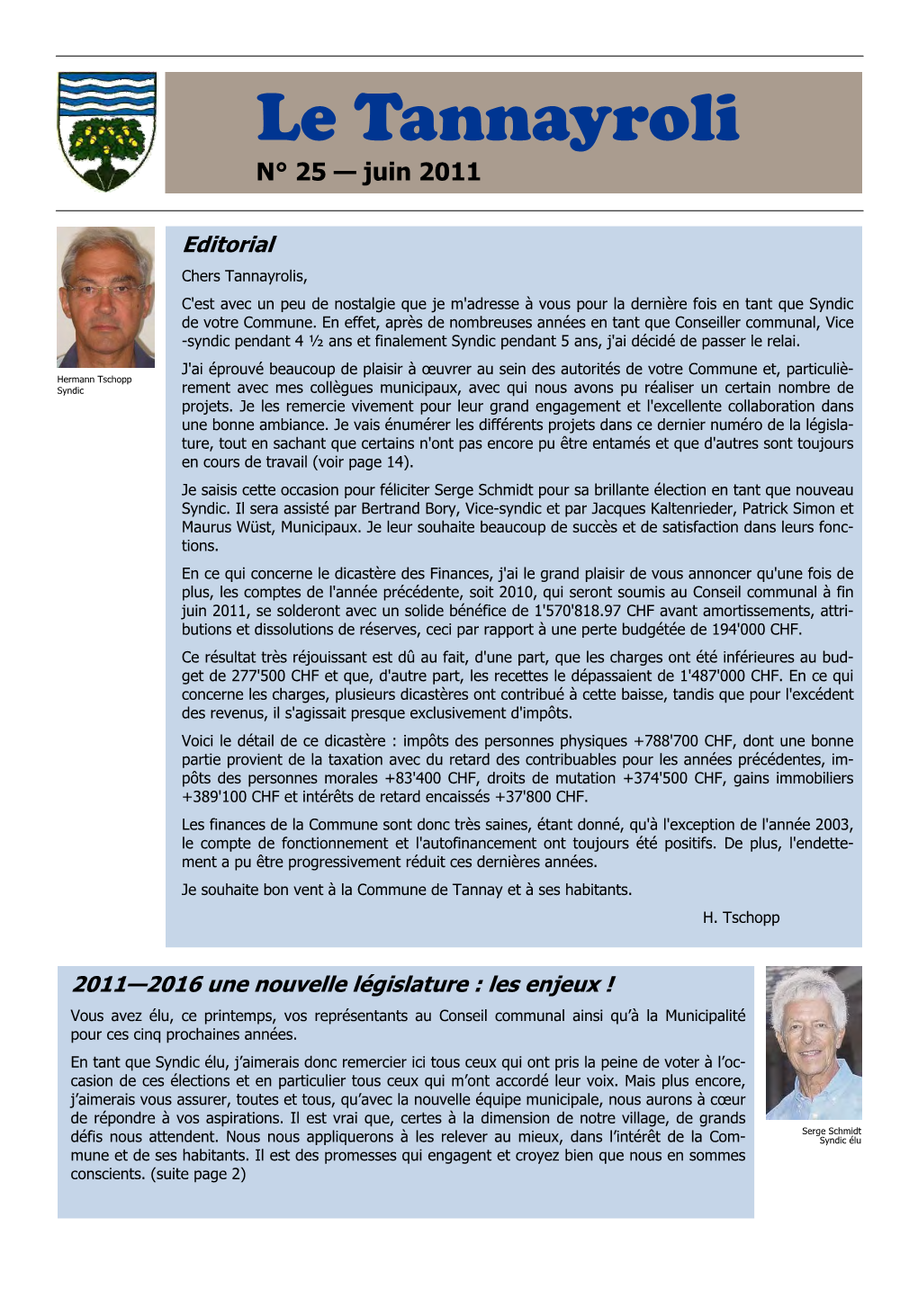 Le Tannayroli N° 25 — Juin 2011