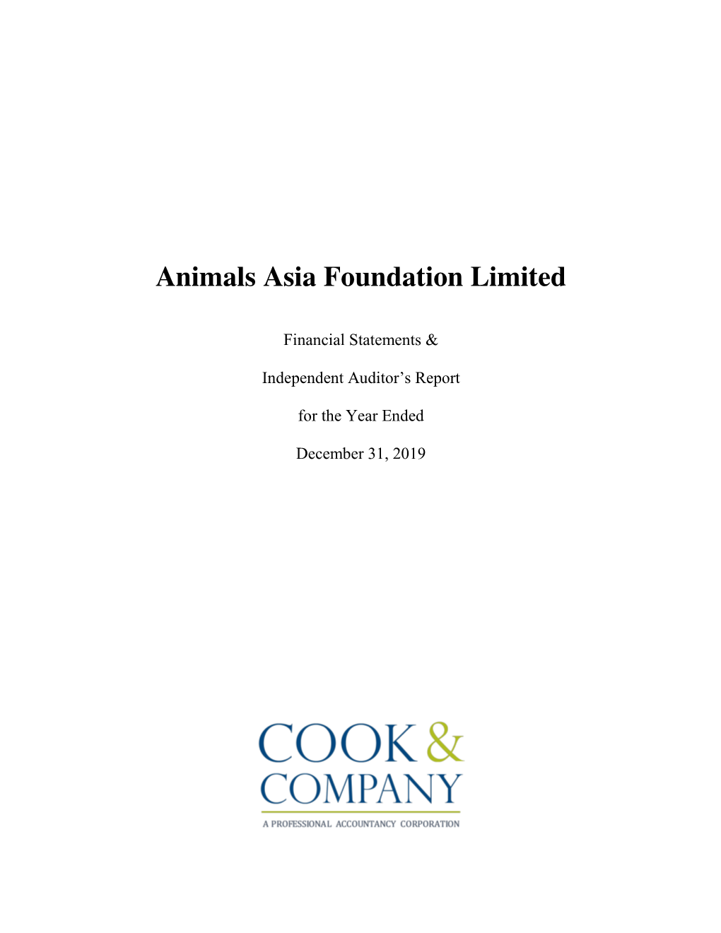 Animals Asia Foundation Limited Financial Statements