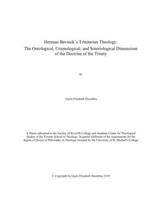 Herman Bavinck's Trinitarian Theology