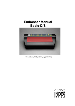 Embosser Manual Basic-D/S