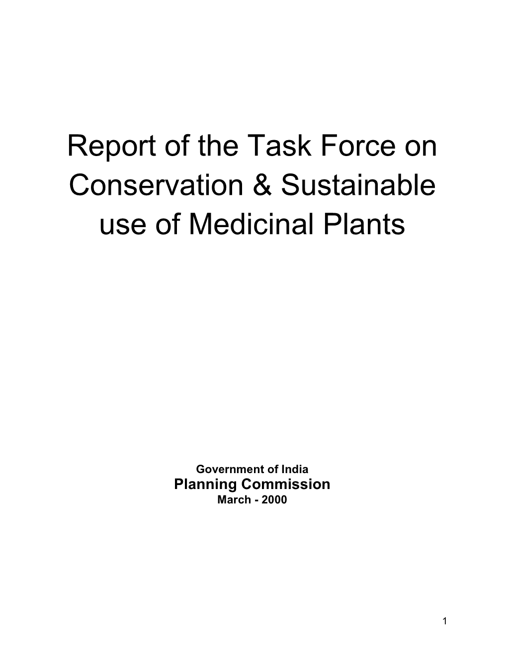 Task Force on Medicinal Plants