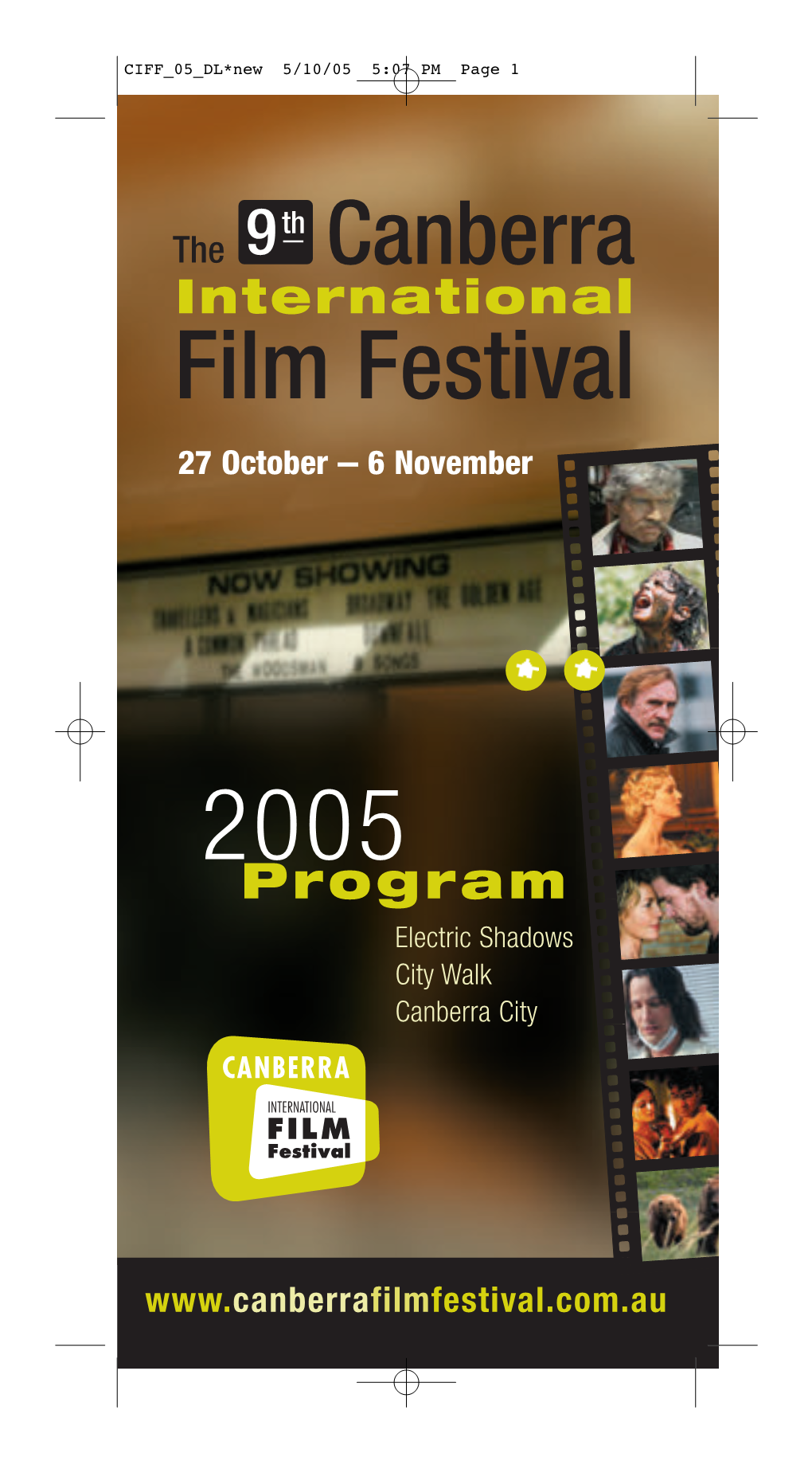 Canberra International Film Festival 27 October – 6 November