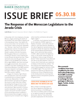 The Response of the Moroccan Legislature to the Jerada Crisis