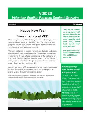 VOICES Volunteer English Program Student Magazine