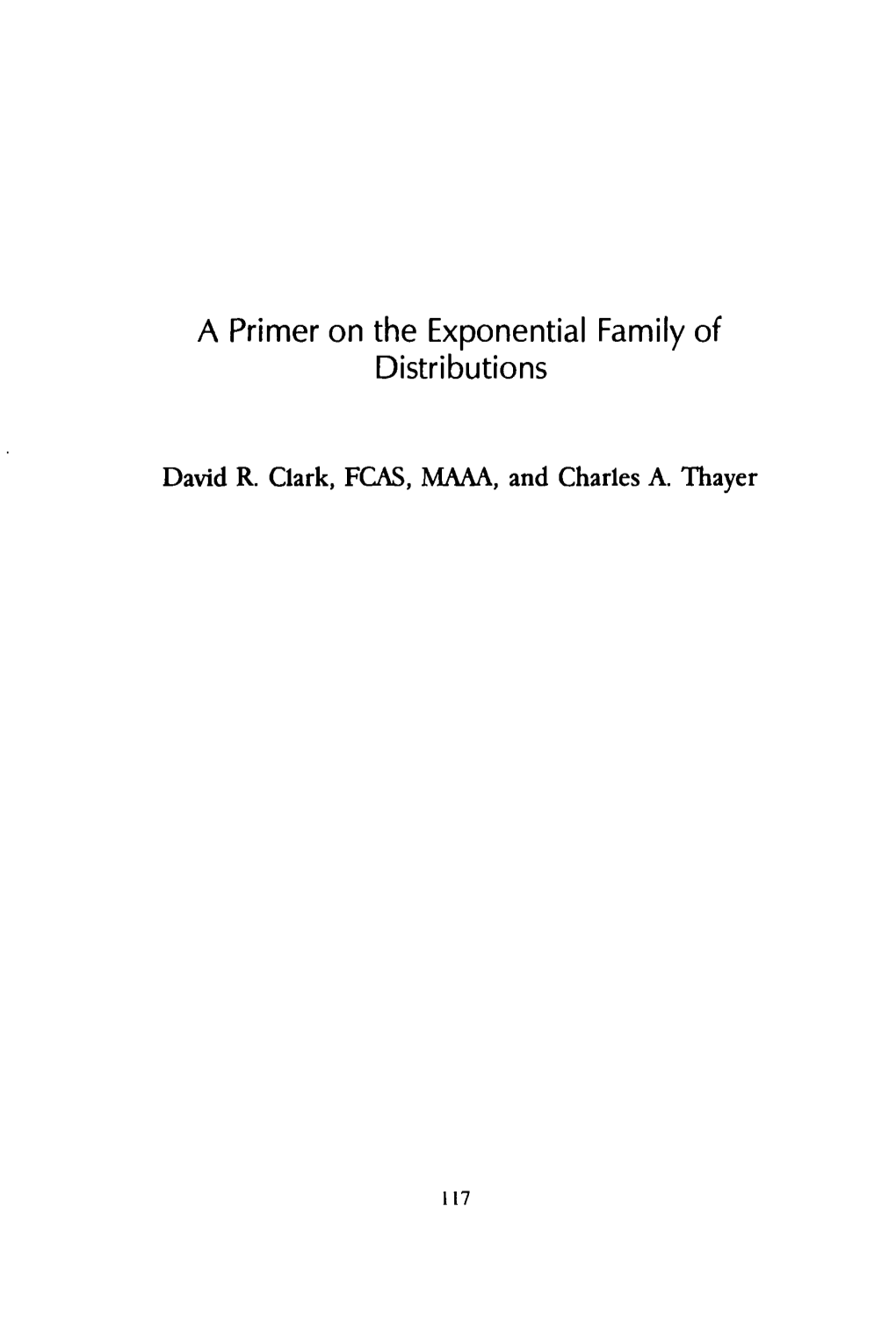 A Primer on the Exponential Family of Distributions