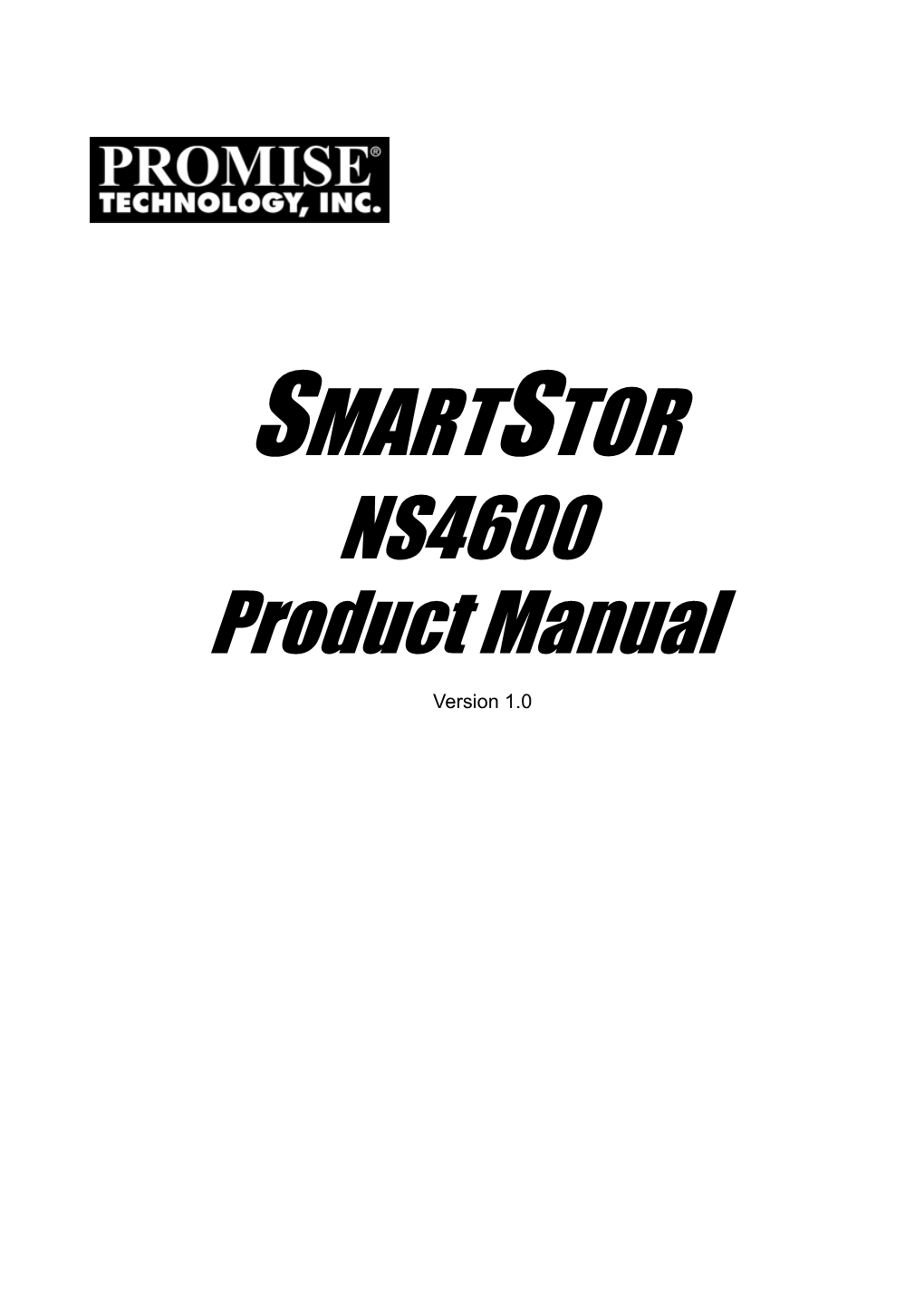 SMARTSTOR NS4600 Product Manual