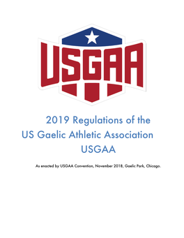 2019 USGAA Regulations Final -- 031219