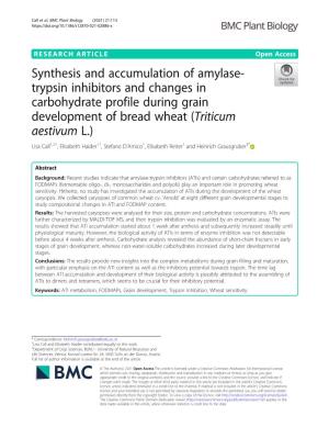 Synthesis and Accumulation of Amylase-Trypsin Inhibitors And