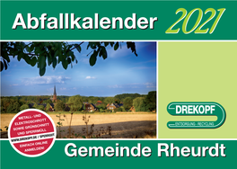 Den Abfallkalender Von Rheurdt Als PDF-Datei Zum