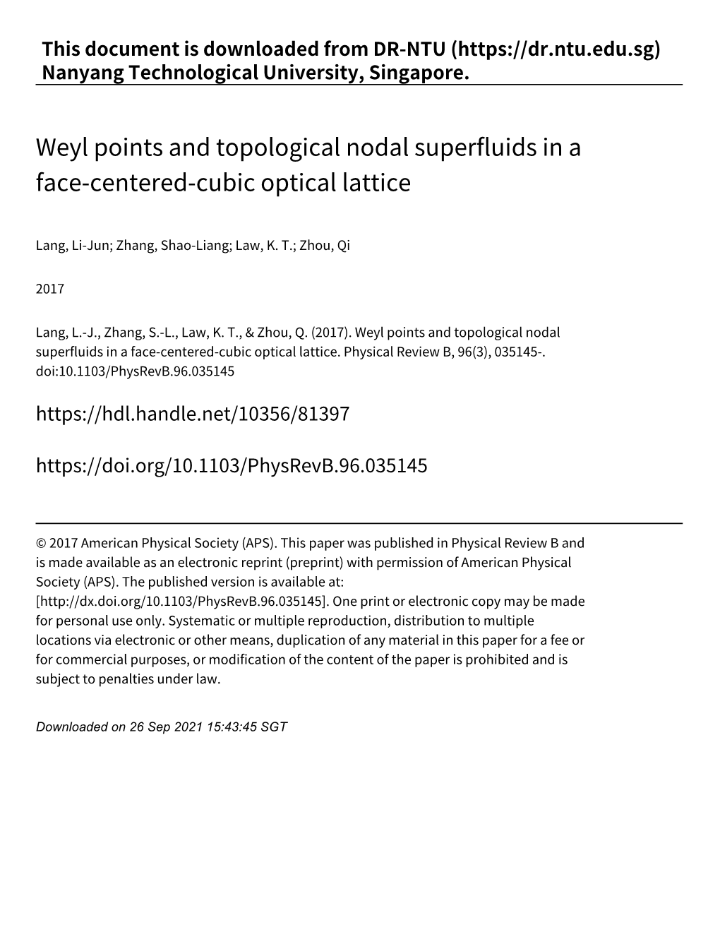 Weyl Points and Topological Nodal Superfluids in a Face‑Centered‑Cubic Optical Lattice
