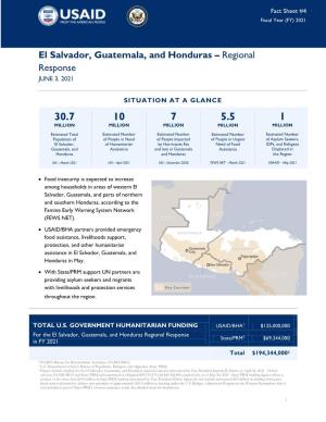 El Salvador Guatemala and Honduras Regional Response