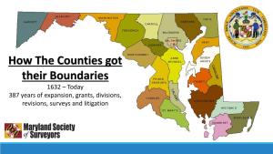 How the Counties Got Their Boundaries