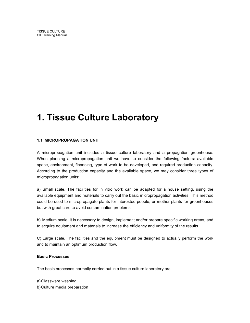 1. Tissue Culture Laboratory