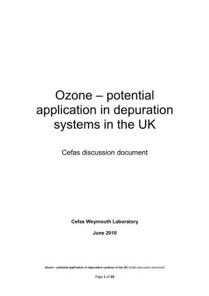 Ozone – Potential Application in Depuration Systems in the UK