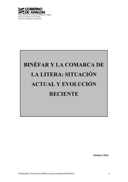 Binéfar Y La Comarca De La Litera: Situación Actual Y Evolución Reciente