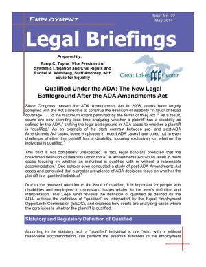 EMPLOYMENT May 2014 Legal Briefings