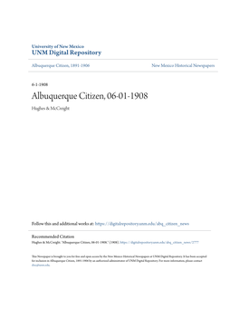 Albuquerque Citizen, 06-01-1908 Hughes & Mccreight