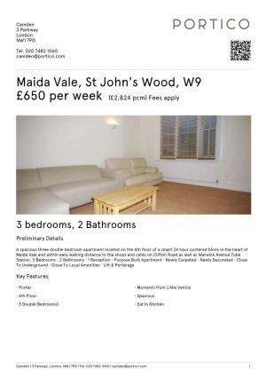 Maida Vale, St John's Wood, W9