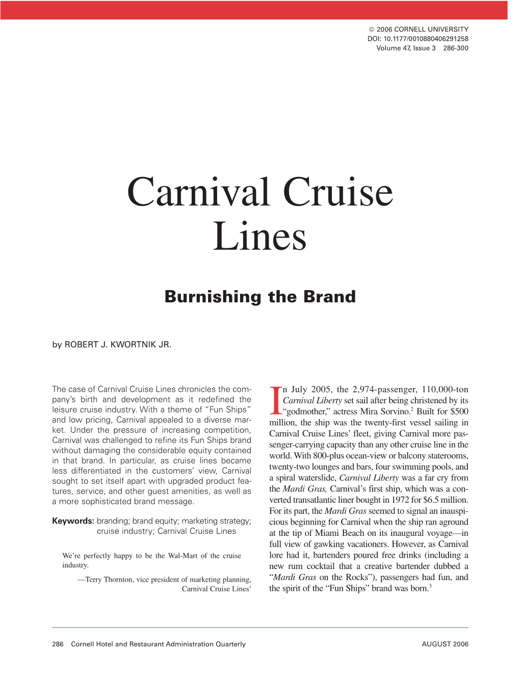 Carnival Cruise Lines