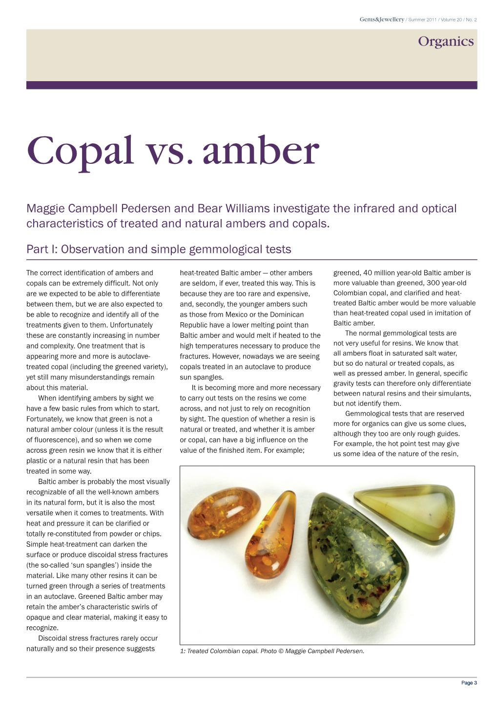 Copal Vs. Amber