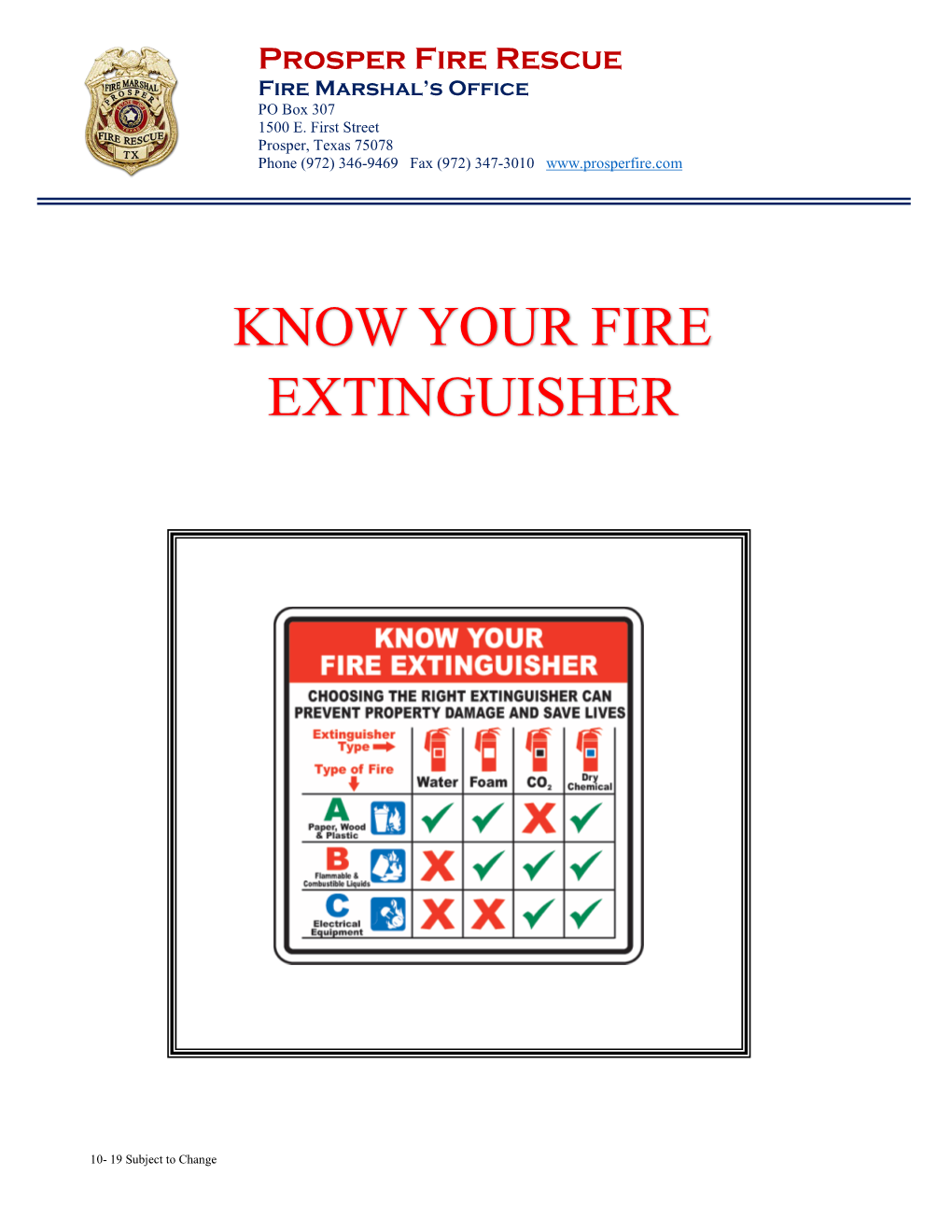 The Abcs of Fire-Extinguishers