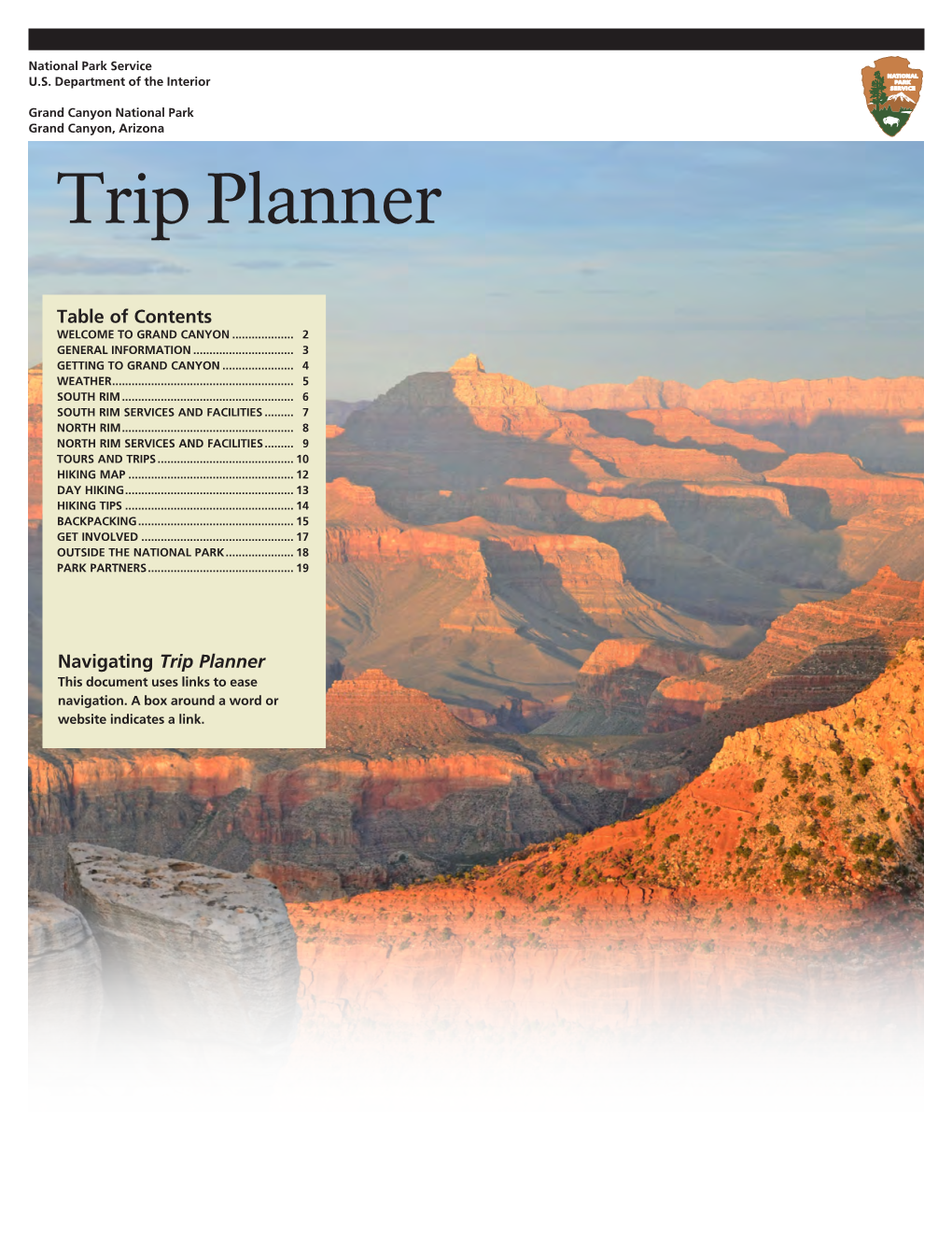 Grand Canyon National Park Trip Planner 2 General Information