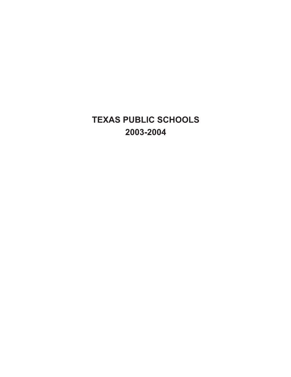 Texas Public Schools 2003-2004