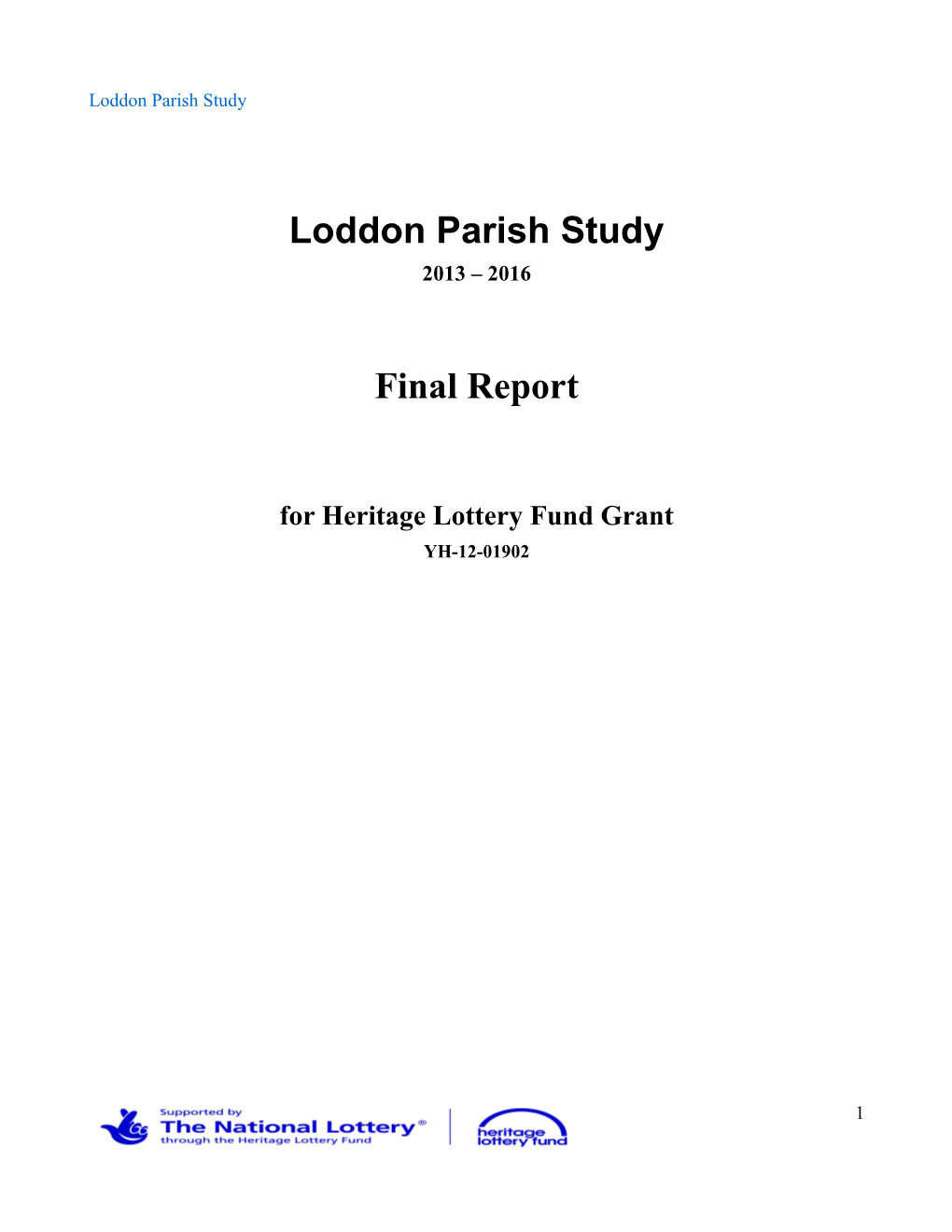 Parish Study Final Report
