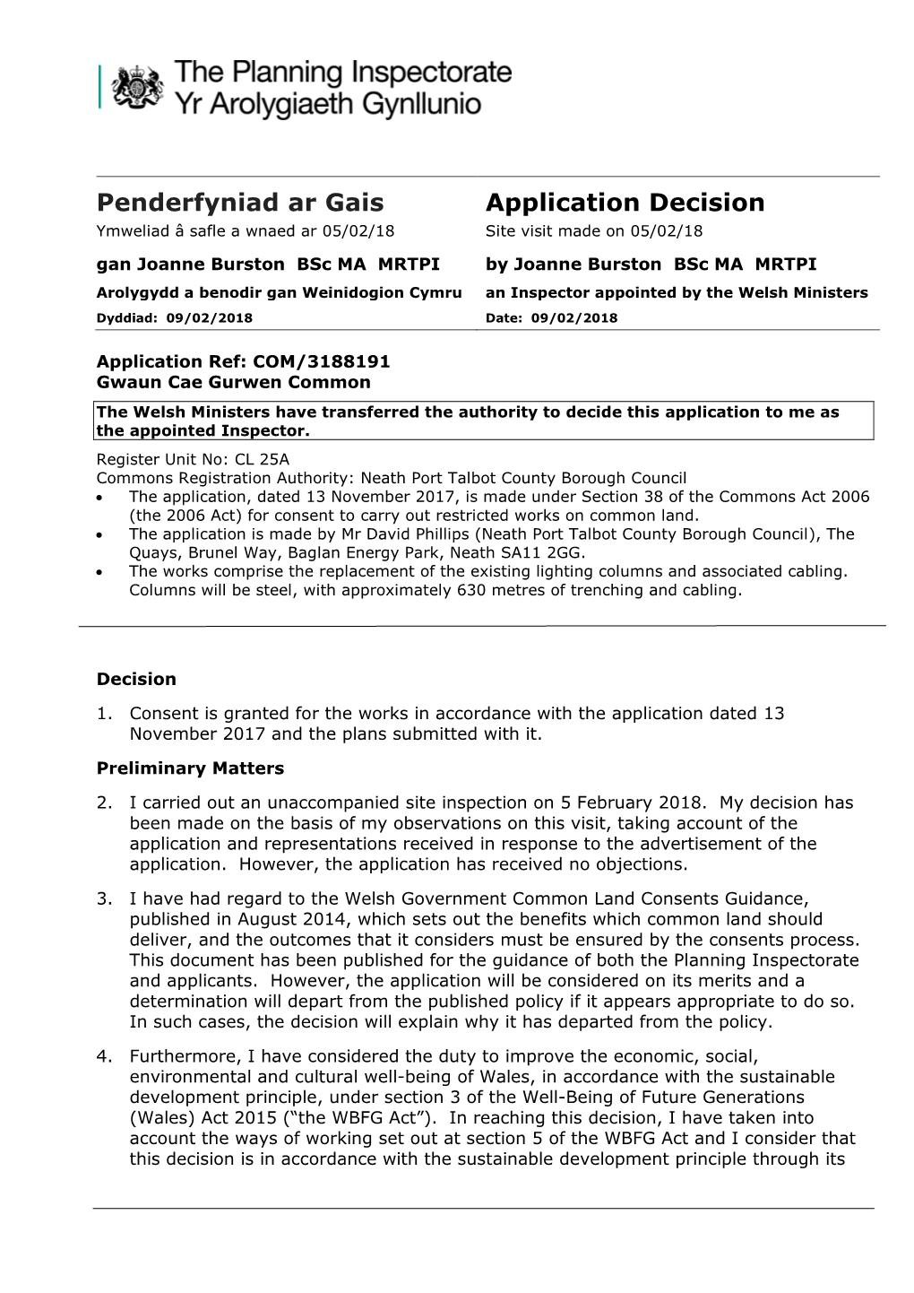 Works on Common Land: Gwaun Cae Gurwen Common