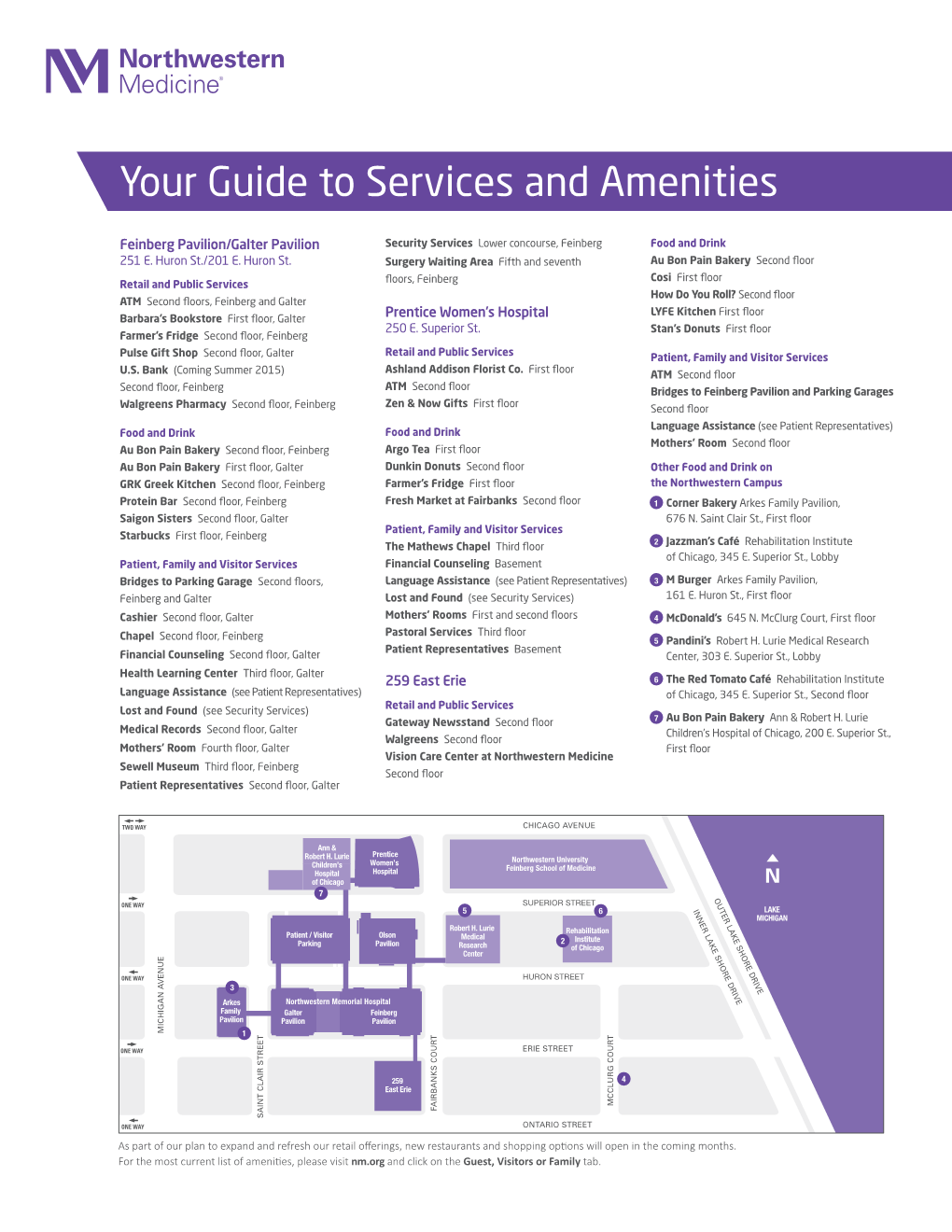 Your Guide to Services and Amenities