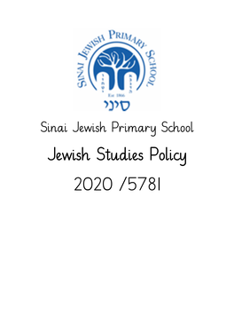 Jewish Studies Policy 2020 /5781