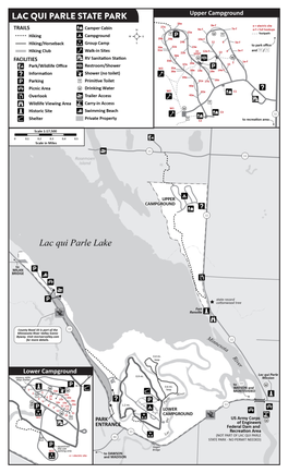 Map of Lac Qui Parle State Park Trails and Facilities