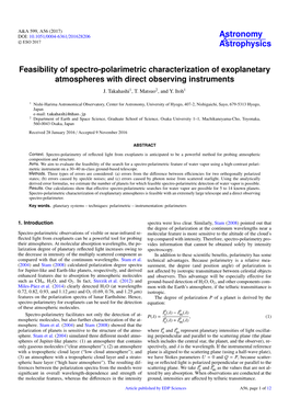 Feasibility of Spectro-Polarimetric Characterization of Exoplanetary Atmospheres with Direct Observing Instruments J